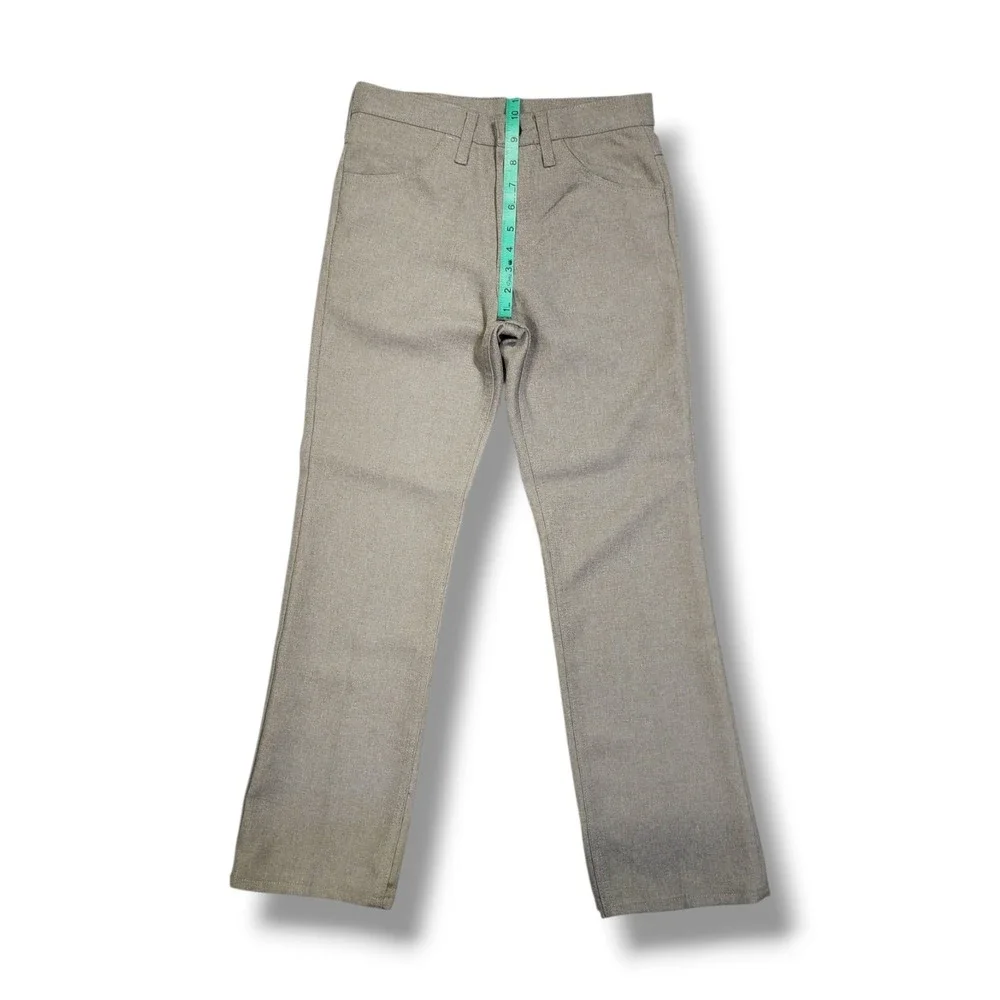 Vintage Wrangler‎ Western Heathered Tan 100% Polyester Pants Men's 29x30 82HT